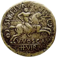 Sestertius - Caligula G TARRACINA P PRISCO V V OSCA II VIR