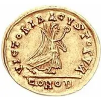 1 Tremissis In the name of Anastasius I, Lyon