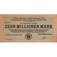 10 000 000 Mark Reichsbahndirektion