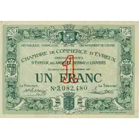 1 Franc - Chambre de Commerce d'Evreux 27