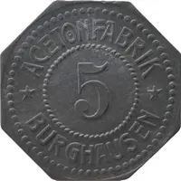 5 Pfennig - Burghausen an der Salzach Acetonfabrik