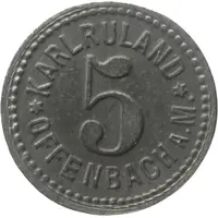 5 Pfennig - Offenbach Karl Ruland