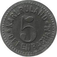 5 Pfennig - Offenbach Karl Ruland