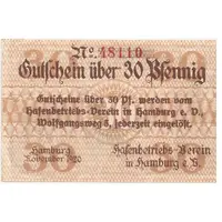 30 Pfennig Hafenbetriebs-Verein