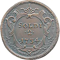 2 Soldi - Gorizia 1734 Restrike