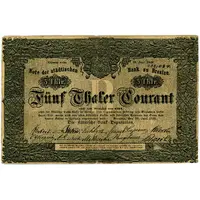 5 Thalers Courant Städtische Bank zu Breslau