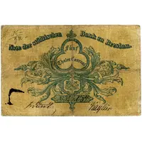 5 Thalers Courant Städtische Bank zu Breslau