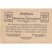 20 Heller Stefanshart