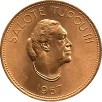 50 Seniti - Salote Tupou III Countermarked - IN MEMORIAM