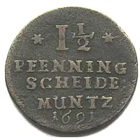 11/2 Pfennig - George II William