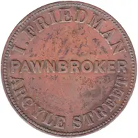 1/2 Penny - I. Friedman Tasmania