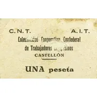 1 Peseta Castellón, Colectividad Cooperativa Confederal de Trabajadores Campesinos