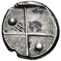 Hemidrachm Dot over HP monogram/Dot