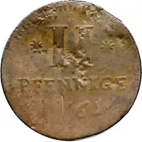 2 Pfennige - Charles August Frederick