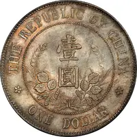 1 Yuan / 1 Dollar Founding of the Republic: Li Yuanhong, type 2