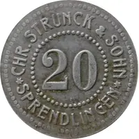 20 Pfennig - Sprendlingen Chr. Strunck and Sohn