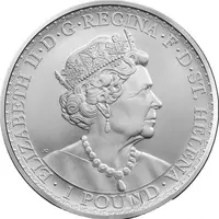 1 Pound - Elizabeth II Una and the Lion, Colored