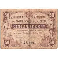 50 Centimes - Chambre de Commerce de Boulogne-sur-Mer 62