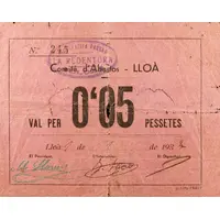 0.05 Pesetas Lloà