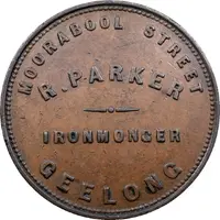 1 Penny - R. Parker - Ironmonger Geelong, Victoria