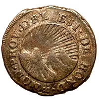 1/2 Real State of Honduras - Provisional Default Category Coins Americas Honduras