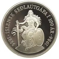 500 Krónur Icelandic banknotes anniversary, 92.5% silver