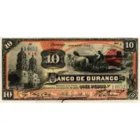 10 Pesos El Banco de Durango
