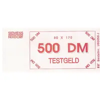 Siemens Nixdorf 500 DM Test Note