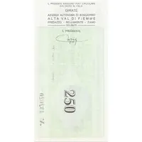 250 Lire - Cassa di Risparmio di Trento e Rovereto