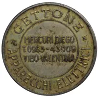 Jukebox Token - Gettone Apparecchi Elettrici Mercuri Diego