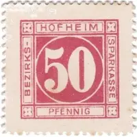 50 Pfennigs Bezirkssparkasse