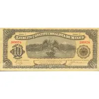 10 Pesos Ejército Constitucionalista de México