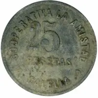 25 Pesetas - Cooperativa La Amistad