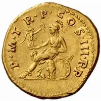 Aureus - Trajan P M TR P COS III P P, Roma and Victory