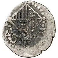 1/2 Real - Carlos II bust right