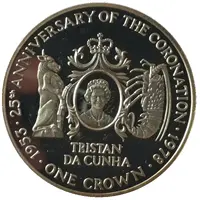 1 Crown - Elizabeth II Coronation Jubilee, Silver Proof Issue