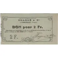 2 Francs - Commune de Cornimont [88]
