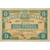 5 Francs - Ville de Lille