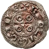 Obol with four annulets - Immobilization of Louis IV