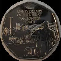 50 Pence - Charles III First Passenger Steam Train