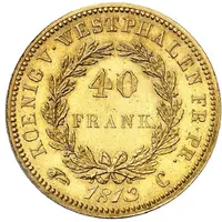 40 Franken - Jérôme Bonaparte Restrike