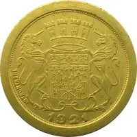 25 Centimes - Chambre de Commerce - Amiens [80] Gold plated Brass