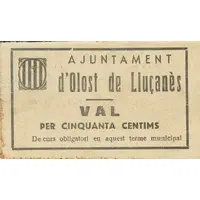 50 Céntimos Olost de Lluçanès