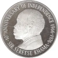 5 Pula Independence, Silver Proof Issue