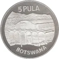 5 Pula Independence, Silver Proof Issue