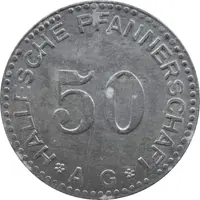50 Pfennig - Halle an der Saale Hallesche Pfännerschaft A.G.