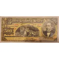 500 Pesos El Banco de Londres y Mexico