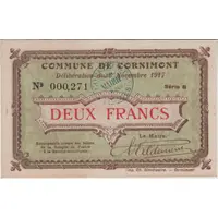 2 Francs - Commune de Cornimont [88]