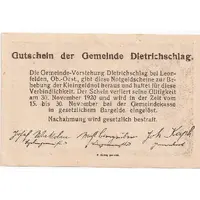 20 Heller Dietrichschlag bei Leonfelden