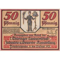 50 Pfennig Thüringer Landwirtschaft-, Industrie- und Gewerbe-Ausstellung